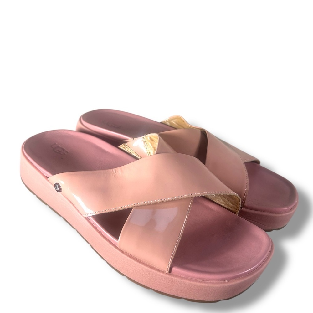 UGG Pink Women's Emily Slip On Cross Band Sandals Size 9